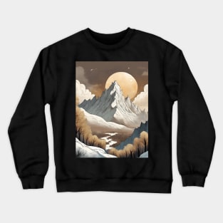 Moonlit Winter River Crewneck Sweatshirt